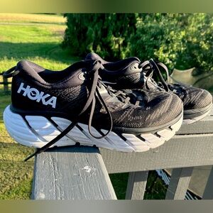 Women’s Hoka running shoes Gaviota 4 wide size 8 black white athletic Hokas